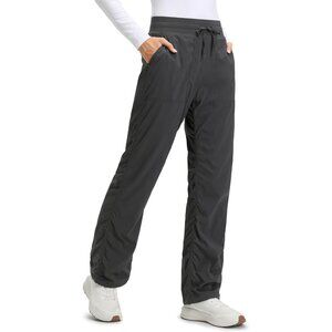Fleece Lined Athletic Pants for Women 30" - Water Resistance Thermal Casual Work